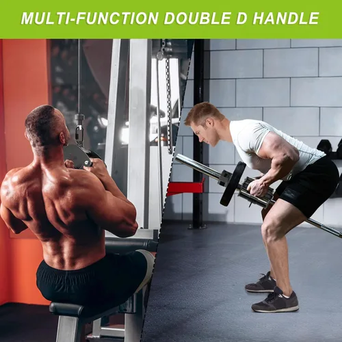 Miniatura 3 de SELEWARE Accesorios para Tríceps LAT Jalón Accesorios de Entrenamiento para Gimnasio en Casa con Agarre de Goma Suave Antideslizante Accesorios