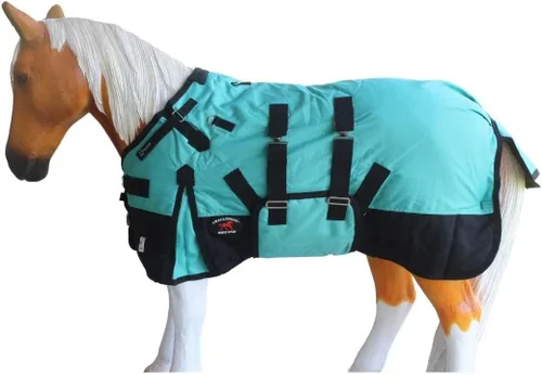 Miniatura 6 de Manta de invierno de 36" 1200D para potro, poni, caballo pequeño, asno recién destetado Teal 51945