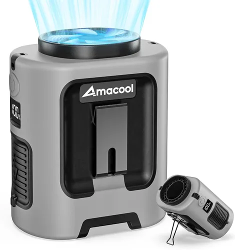 Miniatura 20 de AMACOOL Mini ventilador de cintura portátil con clip, 13,000 rpm, 4 velocidades, ventilador de cuello personal, hasta 24 horas de duración