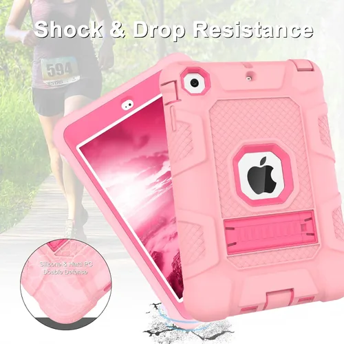 Miniatura 5 de TIMISM Funda para iPad mini, iPad mini 2, iPad mini 3 con soporte, 3 en 1, resistente a prueba de golpes, híbrida de tres capas, funda protectora