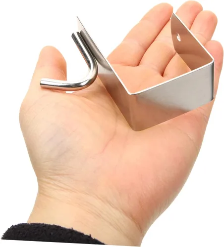 Miniatura 9 de Housoutil Organizador moderno de montaje en tapa de olla para cocina pequeña, gancho de metal, 2 piezas, superficie lisa