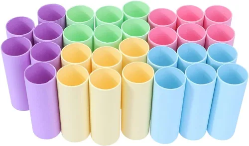 Sewroro 20 tubos de cartón, tubos de papel kraft para tubos redondos de manualidades, tubo de rollo de papel, dibujos artísticos, protector de tubo
