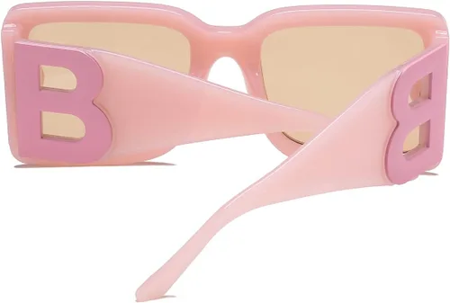 Miniatura 46 de PORADAY Gafas de sol cuadradas grandes de moda para mujeres y hombres, marco grueso negro de lujo, gafas de sol modernas con montura grande