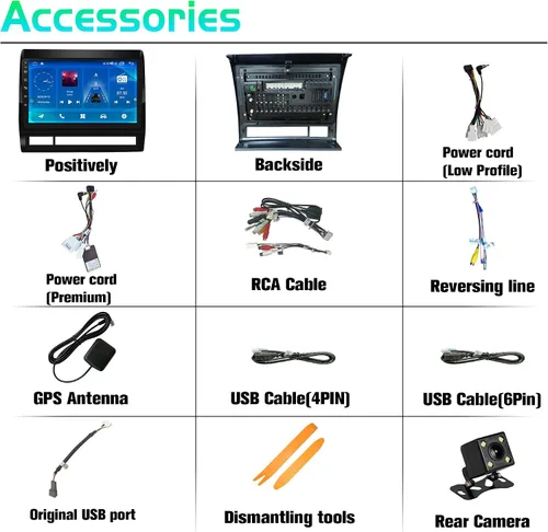 Miniatura 9 de Radio para Tacoma: 2+32G Estéreo de coche con Bluetooth AM FM Carplay Auto para Toyota Tacoma Truck 2005-2015, 9 "Pantalla táctil del mercado