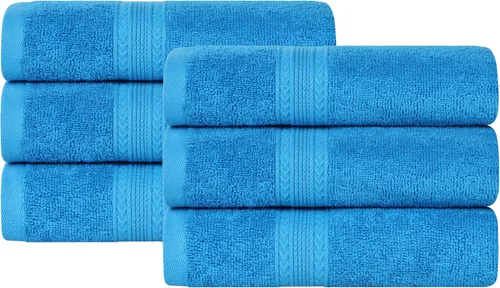 Miniatura 42 de Superior Juego de 6 toallas de mano de algodón ecológico, toallas pequeñas para spa, hotel, baño de invitados, cocina, secado rápido, suave