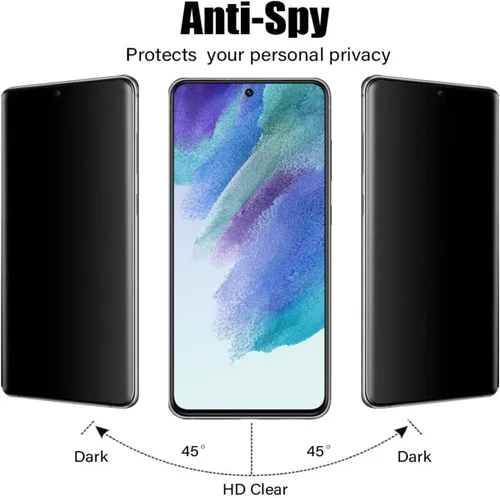 Miniatura 2 de Protector de pantalla antiespía para Galaxy S21 FE 5G (2022), vidrio templado, 2 unidades, fácil de instalar, protector de pantalla de vidrio