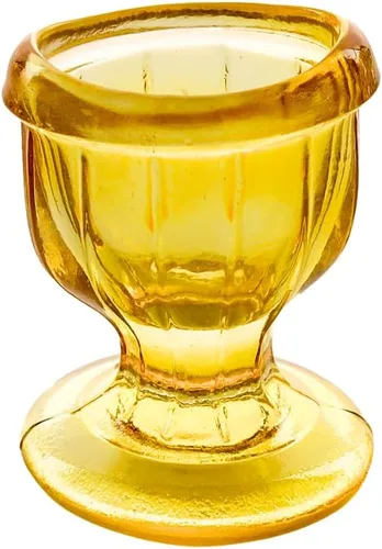 Vasos de cristal para lavado de ojos 1 pieza | Solución limpiadora de ojos para ojos cansados, fatiga ocular, maquillaje y polvo | Borde en forma de