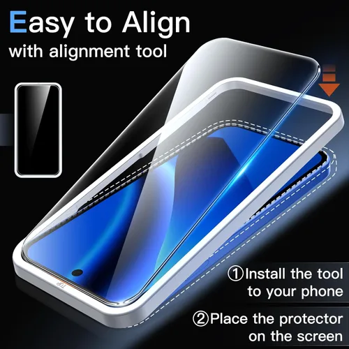 Miniatura 5 de JETech Protector de pantalla para Google Pixel 10a, película de vidrio templado 9H con herramienta de fácil instalación, compatible con huellas