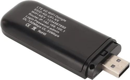 Miniatura 8 de Enrutador 4G, enrutador portátil 4G LTE, punto de acceso móvil hasta 10 usuarios, módem USB 4G Plug and Play con ranura para tarjeta SIM