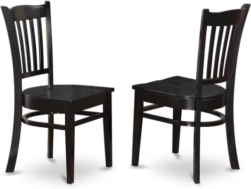 Miniatura 6 de East West Furniture WEGR6D-BLK-W - Juego de mesa de cocina de 6 piezas contiene una mesa de comedor rectangular con hojas de mariposa y 4 sillas