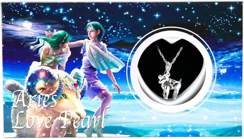 Miniatura 2 de Collar de perlas del zodiaco Aries con perlas auténticas
