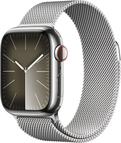 Miniatura 7 de Apple Watch Series 9 [GPS + Cellular 41mm] Smartwatch con caja de aluminio rosa y correa deportiva rosa S/M. Rastreador de fitness, aplicaciones