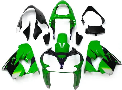 Kit de carenado negro verde apto para Kawasaki 2000 2001 ZX-9R NINJA 00 01 ZX9R motocicleta ABS inyección de plástico Carrocería ZX9R-2000-16