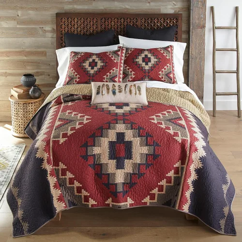 Miniatura 9 de Donna Sharp 25 Suroeste (Apache, Queen Set) Incluye edredón y dos fundas de almohada, lavable a máquina