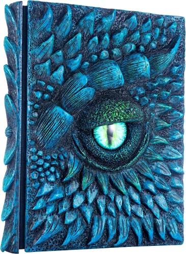 Miniatura 35 de Diario 3D en relieve de ojo de dragón en relieve, cuaderno grabado de resina, cuaderno Dnd para los amantes de los dragones, papel en blanco, bloc