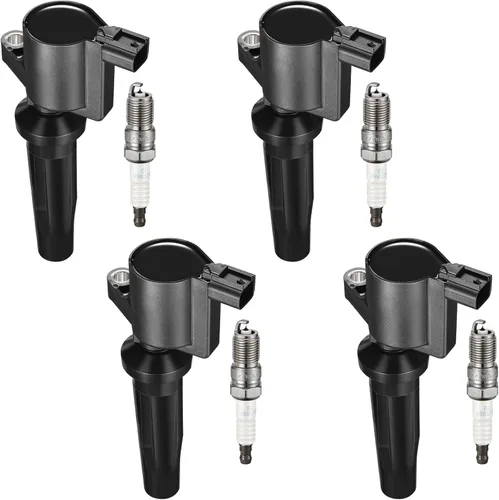 Miniatura 38 de BDFHYK Paquete de bobina de encendido y bujías de iridio compatibles con Audi Volkswagen 2.0L L4 4.2L V8 para UF575 PFR7S8EG, juegos de 4