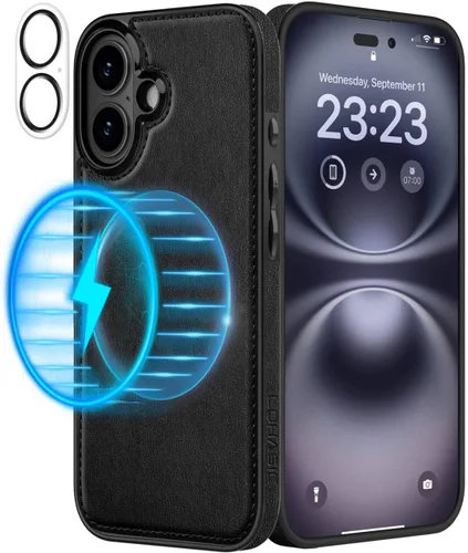 Miniatura 9 de LOHASIC MagSafe, funda de piel sintética suave y magnética para iPhone 15 Pro, de piel sintética, para hombres y mujeres, funda delgada de diseñador