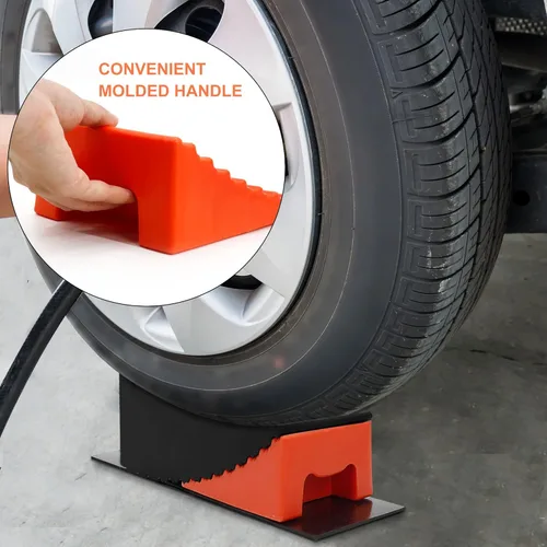 Miniatura 7 de RELIANCER Kit de nivelador de autocaravana RV - 2 niveladores curvos, 2 calcetas de rueda, bloques de nivelación de caravana con 2 alfombrillas