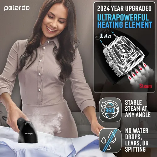 Miniatura 4 de Vaporizador para ropa para Europa 220 V, vaporizador portátil de mano para ropa, cabezal de vapor de metal, calentamiento de 25 segundos, sistema