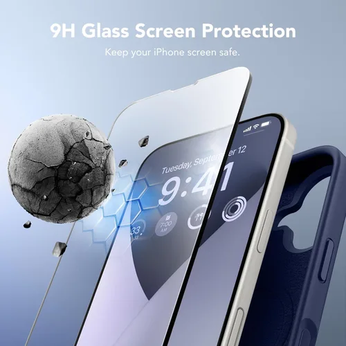 Miniatura 941 de GONEZ Funda de silicona para iPhone 15 Pro Max, compatible con Magsafe, protector de cámara + protector de pantalla, forro de microfibra suave