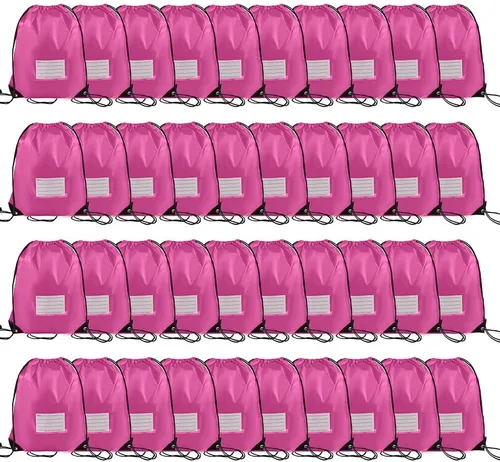 Miniatura 60 de CODOBON Paquete de 20 bolsas con cordón, mochila de cuerda de dibujo a granel, bolsa de bricolaje para gimnasio, deportes, bolsa para mujeres