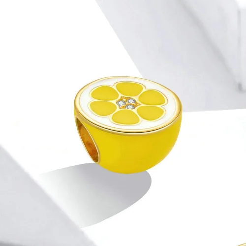 Miniatura 5 de Abalorio Durian de plata de ley 925 con diseño de fresa y fruta, para pulsera Pandora