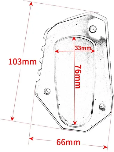 Miniatura 3 de Placa de extensión de soporte lateral de motocicleta compatible con SUZUKI Vstrom 1000 1000XT DL1000 2014-2021 Soporte de almohadilla de pie Gris