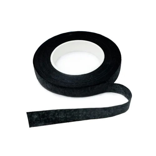 BEADNOVA Cinta floral de 1/2 pulgada, cinta floral negra para ramos de flores, arreglos florales, envoltura de tallo, manualidades (negro, 30 yardas)