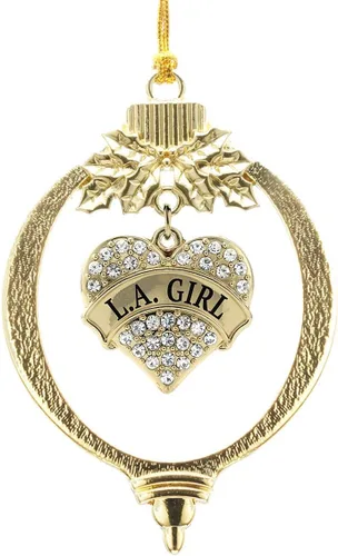 Miniatura 87 de Inspired Silver - Wrestling - Adorno de Navidad dorado - Adorno de árbol de Navidad con dije de corazón con circonita cúbica - Decoración colgante