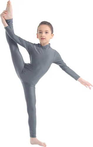 Miniatura 30 de Body de manga larga para niños y niñas, con cuello alto, cuerpo completo, leotardo de gimnasia