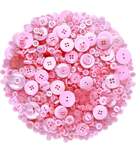 Miniatura 16 de Greentime 350-400 PCS Botones de Resina de Navidad Botones Surtidos de 2 y 4 Agujeros Redondos para Manualidades para Decoraciones de Fiestas