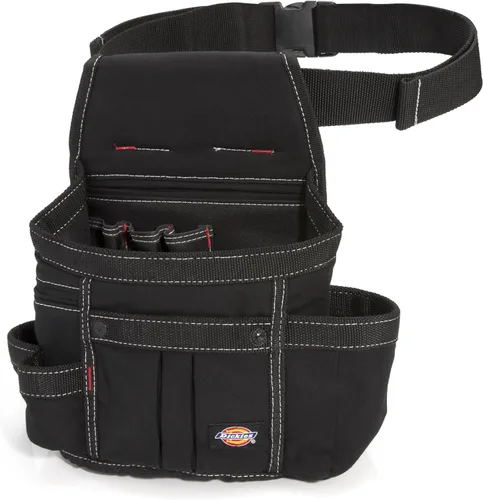 Dickies Bolso de utilidad de 8 bolsillos/bolsa para cinturón de herramientas, cinturón ajustable de 2 pulgadas, construcción duradera de lona, forro