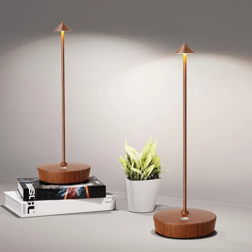 Miniatura 18 de Lámparas de mesa inalámbricas recargables, 6000 mAh, funciona con pilas, lámpara de escritorio LED para exteriores, impermeable, portátil, táctil