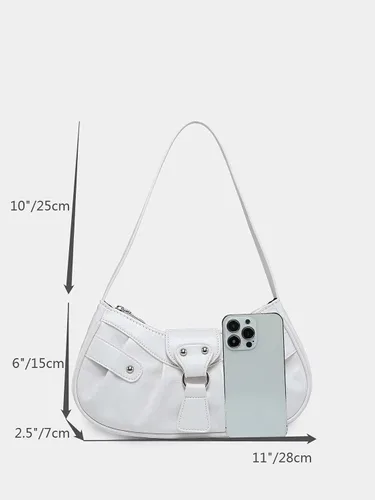 Miniatura 2 de Verdusa Bolso de mano plisado para mujer, bolso de mano de piel sintética
