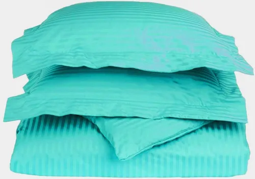 Miniatura 24 de LaxLinen Juego de funda de edredón de 3 piezas (1 funda de edredón con 2 fundas de almohada) 100% algodón de calidad suave, con cierre