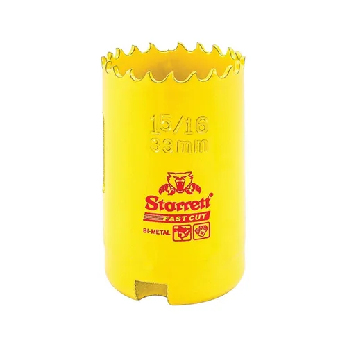 Miniatura 19 de Starrett FCH0100-G - Sierra de agujero recto de corte rápido bimetálica con dientes HSS resistentes a la abrasión, ideal para cortar metal, acero