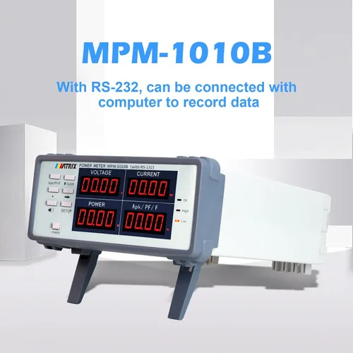 Miniatura 3 de MATRIX Medidor de potencia de alta precisión MPM-1010B, prueba de parámetro del medidor de potencia de CA con RS-232, medidor de potencia digital