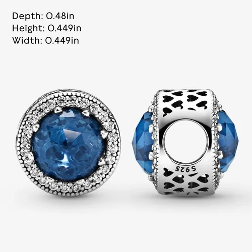 Miniatura 5 de Pandora Encanto radiante Corazones con Moonlight Blue