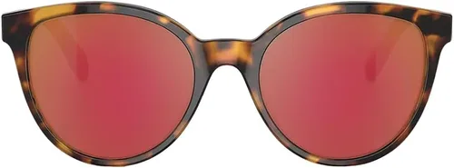 Miniatura 2 de Versace Gafas de sol para niños, montura Havana, lentes rojo espejo violeta oscuro, 1.811 in, HabanaLogotipo doradoVioleta Oscuro Espejo Rojo