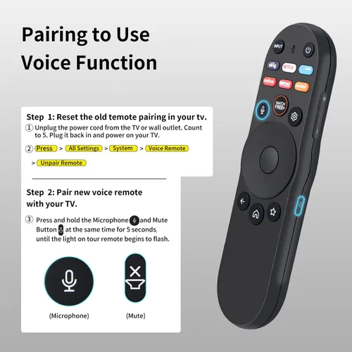Miniatura 5 de Control remoto por voz para VIZIO-Smart-TV, reemplazo remoto, XRT270 Control de voz universal para VIZIO SmartCast D/P/M/V Series 4K Quantum Smart