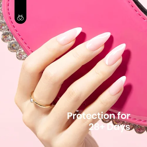 Miniatura 4 de Beetles - Esmalte de uñas de gel con base de goma, 6 colores nude, esmalte de gel rosa, melocotón, neutro, transparente, francesa, colores base