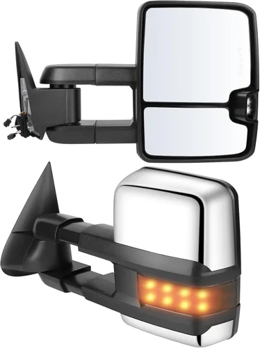 Miniatura 44 de ECCPP Juego de espejos de remolque, reemplazo en pareja, compatible con Chevy Silverado 1500 2500 HD 3500 Suburban 1500 2500 Tahoe para GMC Sierra