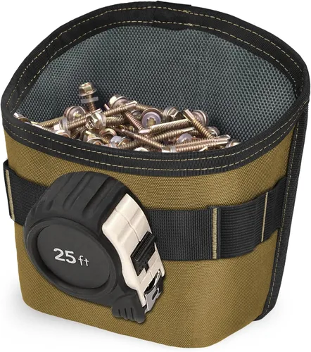 Miniatura 9 de Bolsa de herramientas SOGCASE para clavos y tornillos con clip para cinturón (XL, Negro)