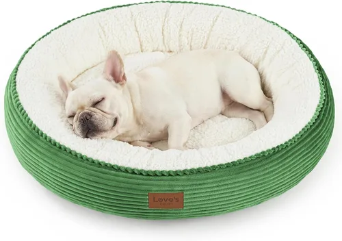 Miniatura 60 de Love's cabin Cama redonda acolchada para gatos y perros, cama para mascotas de 20 pulgadas para gatos o perros pequeños, parte inferior Violeta