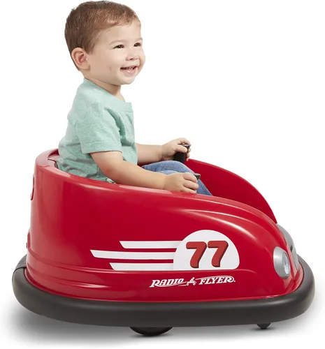 Miniatura 10 de Radio Flyer Auto de parachoques con batería de 6 V, eléctrico con control remoto, juguete para montar para niños pequeños de 1.5+ años