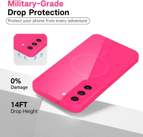 Miniatura 6 de Svanove para Samsung Galaxy S22 Funda de teléfono de silicona magnética, compatible con Magsafe, linda para mujeres, brillante color brillante, gel