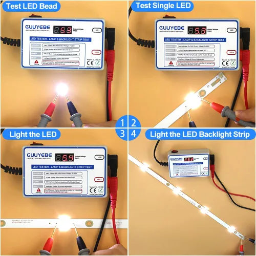 Miniatura 2 de Probador LED, probador de retroiluminación de TV para reparación de cuentas de lámpara, voltaje de salida de 0-300 V 30 mA para reemplazo de tiras