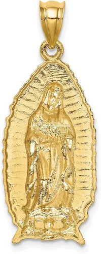 Miniatura 3 de Colgante religioso de la Virgen de Guadalupe en oro amarillo de 14 quilates