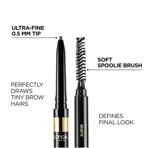 Miniatura 4 de L'Oreal Paris - Maquillaje para cejas Stylist Definer, Lápiz impermeable para cejas, Lápiz mecánico ultra fino, dibuja pequeños pelos de cejas