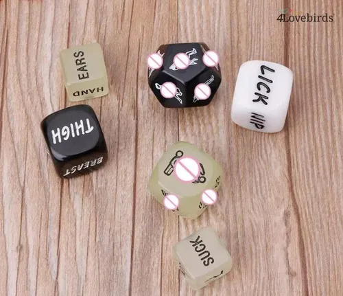Miniatura 7 de 4Lovebirds - Juegos de dados sexuales, dados con posiciones sexuales, diversión en el dormitorio, dados traviesos sexuales para parejas, juego de 6